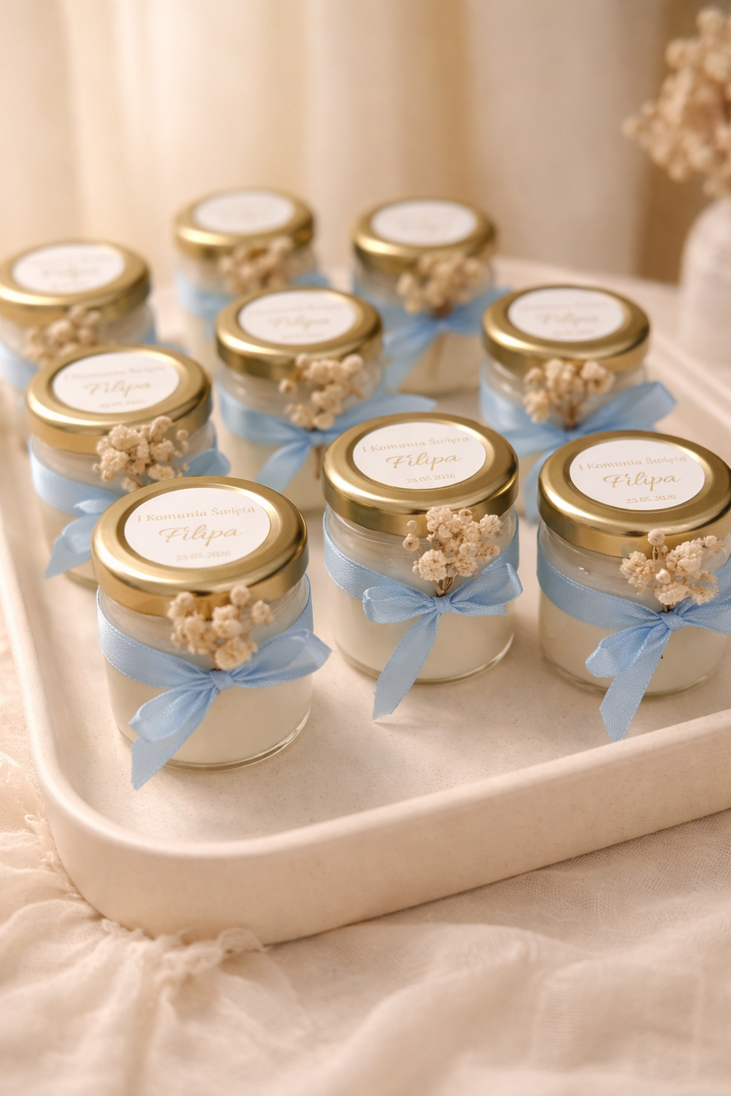 Słoiczki niebieska wstążka