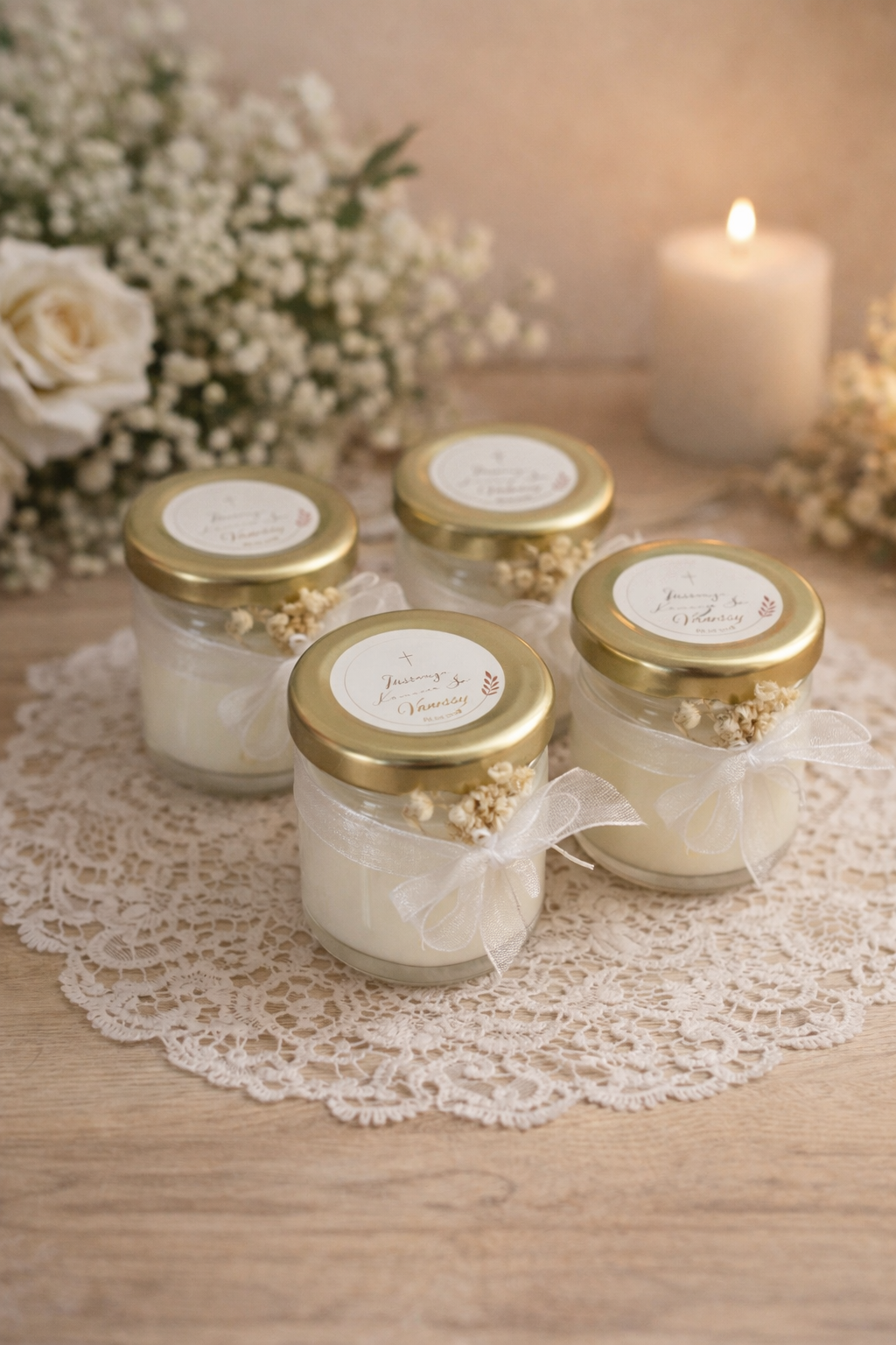 Świeca sojowa w małym słoiczku