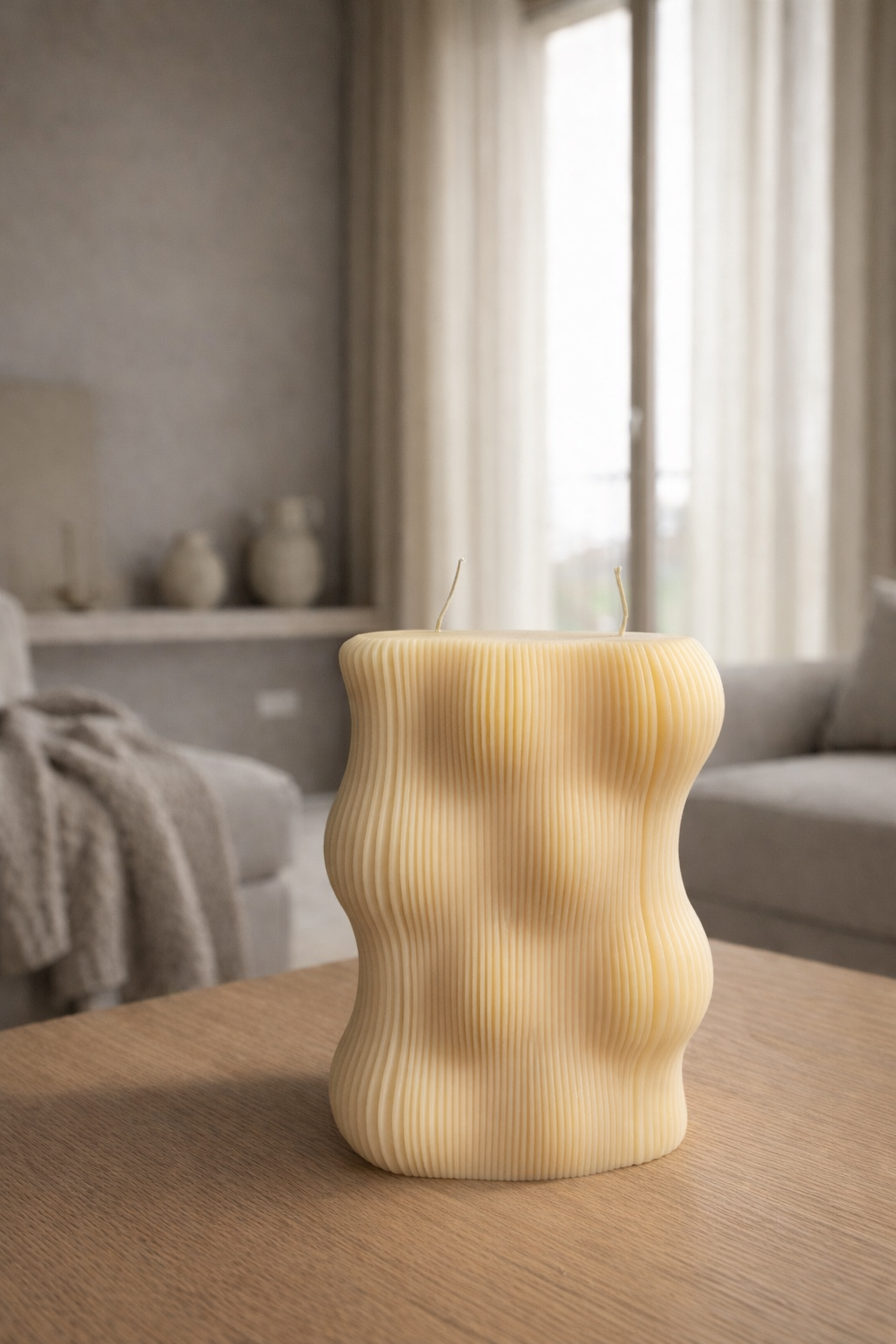 Świeca sojowa duża fala