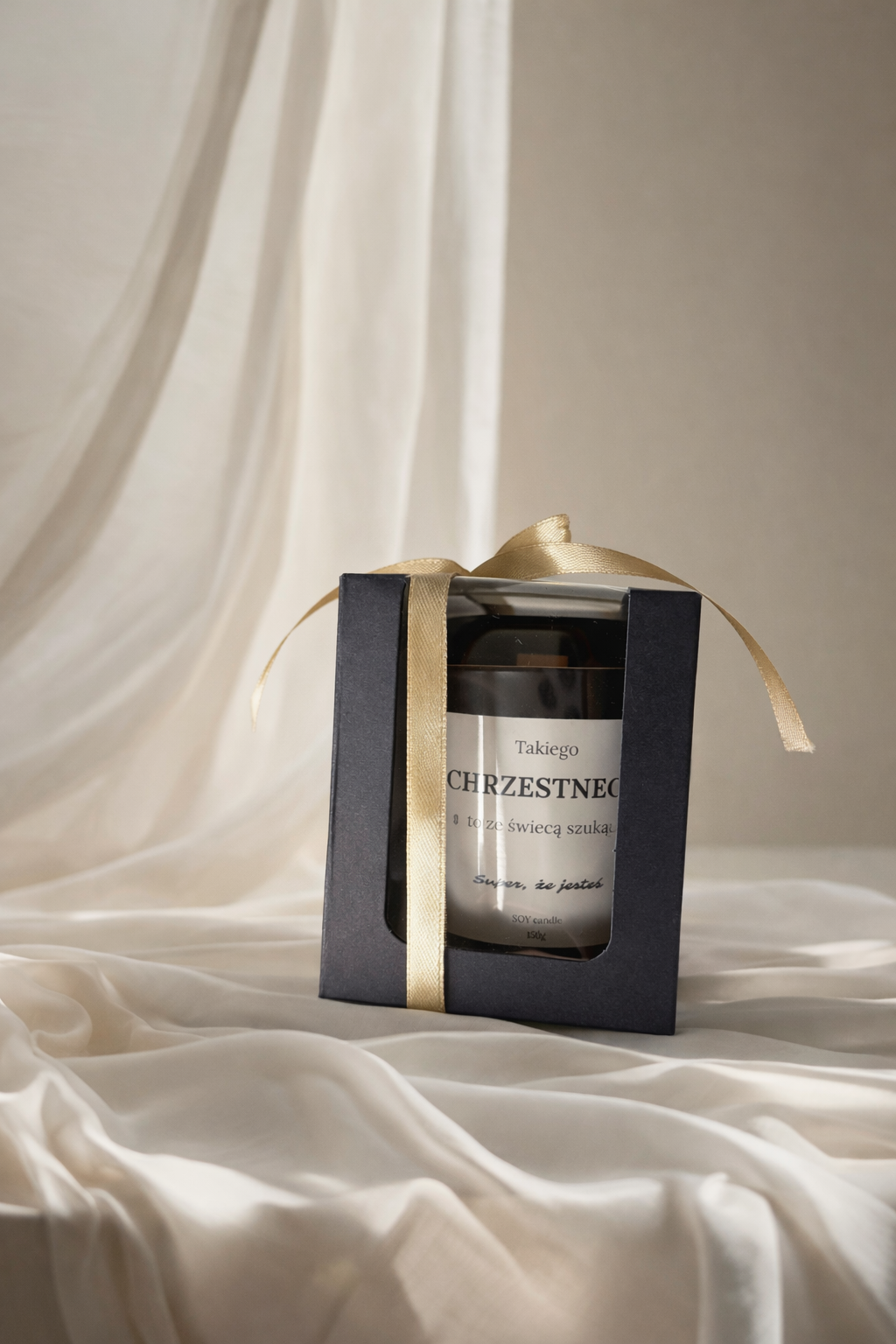 Świeca sojowa w szkle personalizowana – Takiej/Takiego - obrazek 3