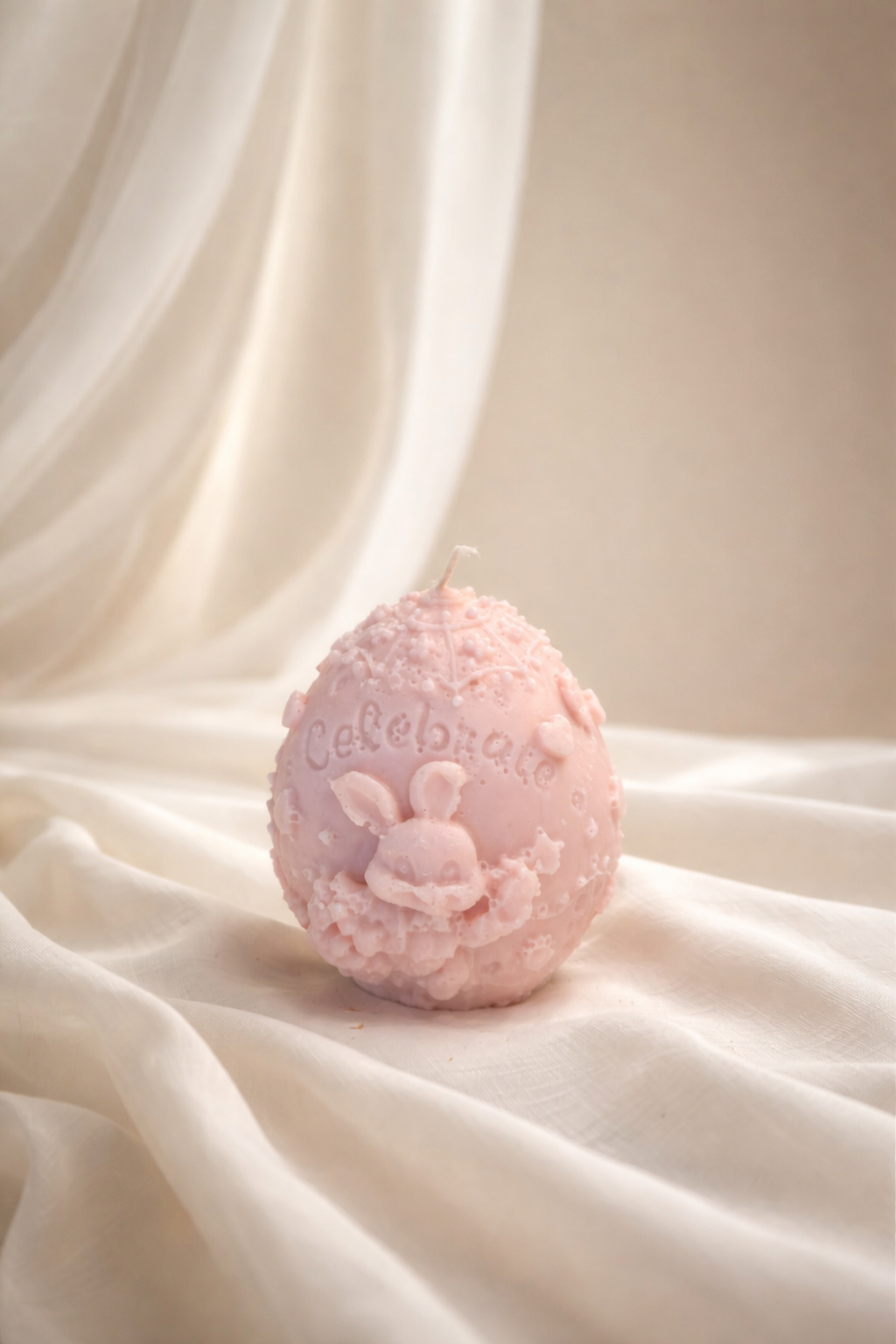 świeca sojowa pisanka różowa