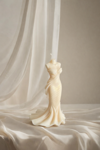 Świece sojowa suknia ślubna