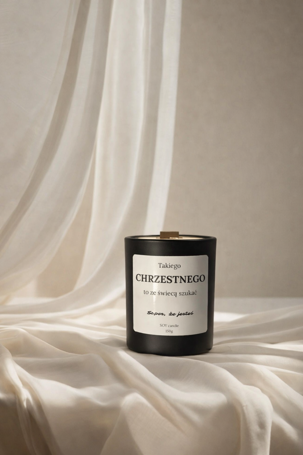 Świeca sojowa w szkle personalizowana – Takiej/Takiego - obrazek 4