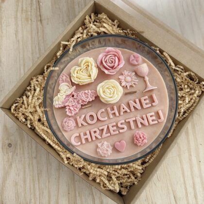 Duża świeca dla chrzestnych