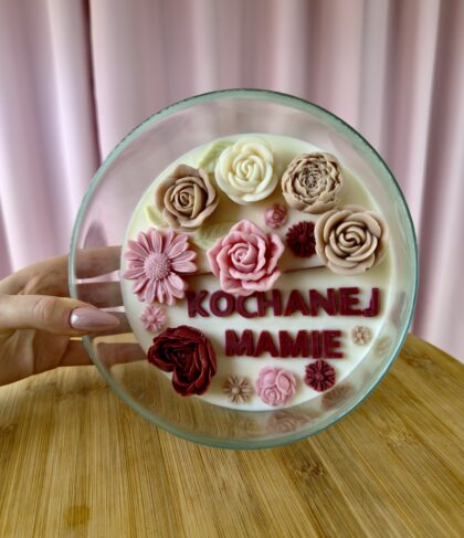 Duża świeca personalizowana „Dzień Mamy”