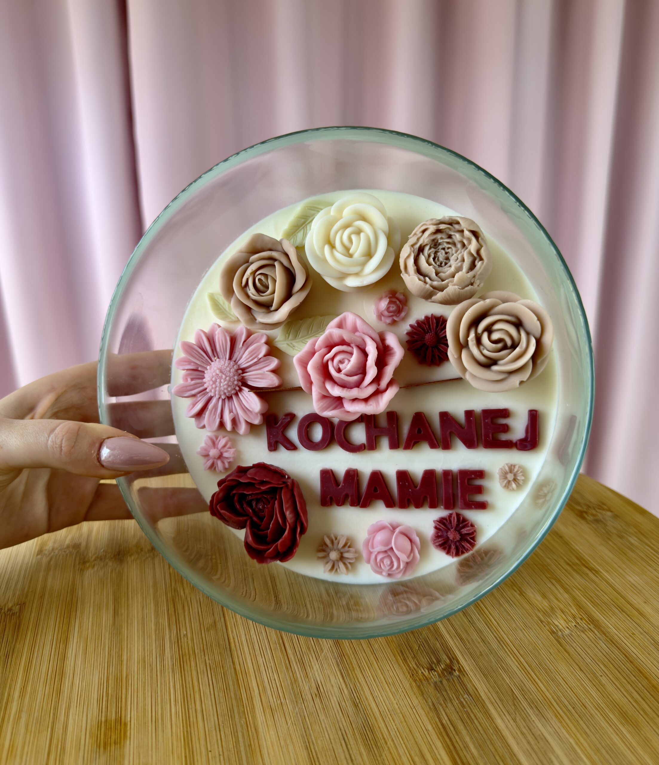 Duża świeca personalizowana „Dzień Mamy”