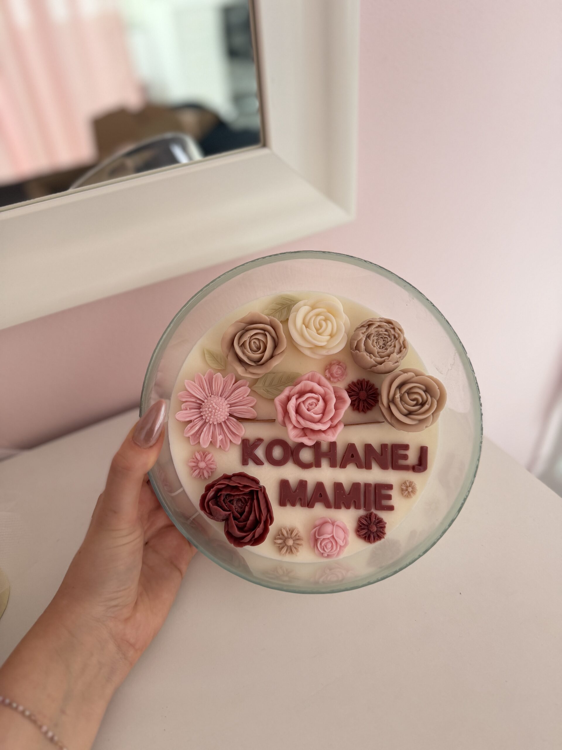 Duża świeca personalizowana – „Dzień Mamy” - obrazek 2