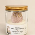 Świeca sojowa dla nauczyciela z sową 130 g – prezent na Dzień Nauczyciela