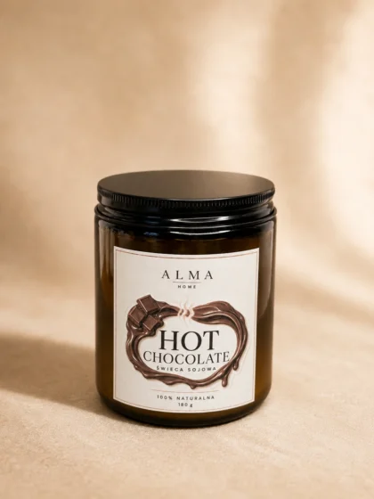 Świeca sojowa Hot Chocolate 180 g – ALMA HOME