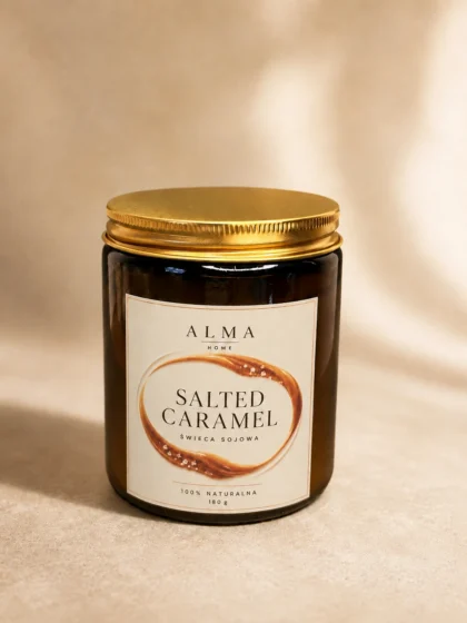 Świeca sojowa Salted Caramel o zapachu słonego karmelu 180 g